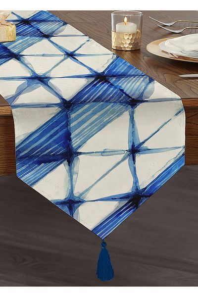 Realhomes Colorat, geometric, vopsit cu apă, imprimat digital, decorativ cu smocuri de șansă triunghiulară