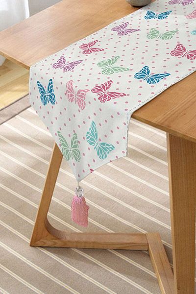 Realhomes Design personalizat Imprimat digital Decorativ Tufted Chenille Triunghi Runner