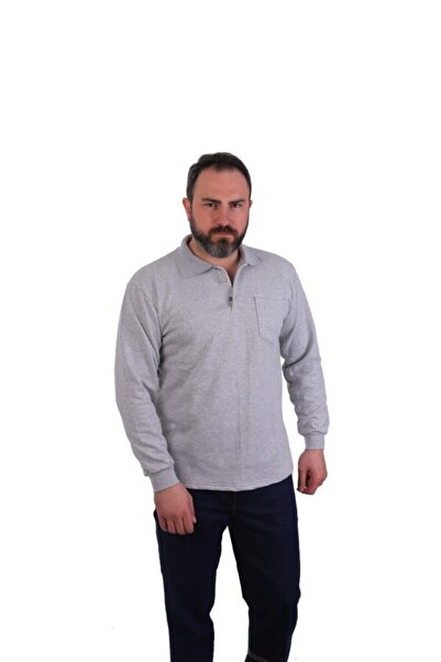 ESER İŞ GÜVENLİĞİ Unisex Gri Polo Yaka Sweatshirt