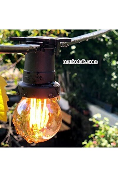 marketcik Sıralı Işık Seyyar Bahçe Aydınlatması 2x1,5mm Kablolu, Tavukçu Aydı...