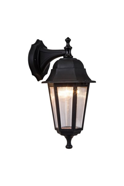 Modelight Optical Hexagon Inverted Sconce Black