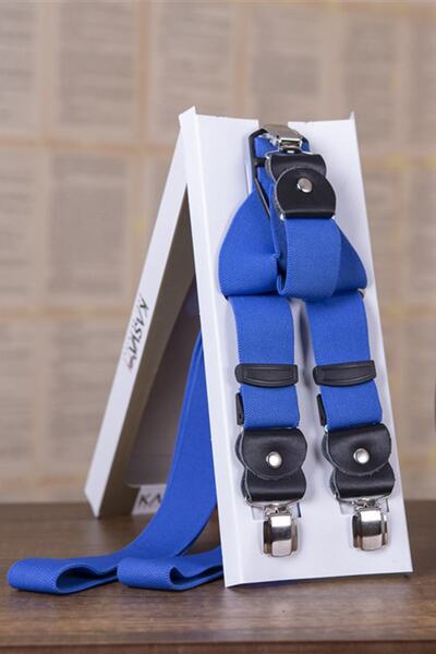 KASVA DERİ Original Leather Clip Patterned Trouser Strap