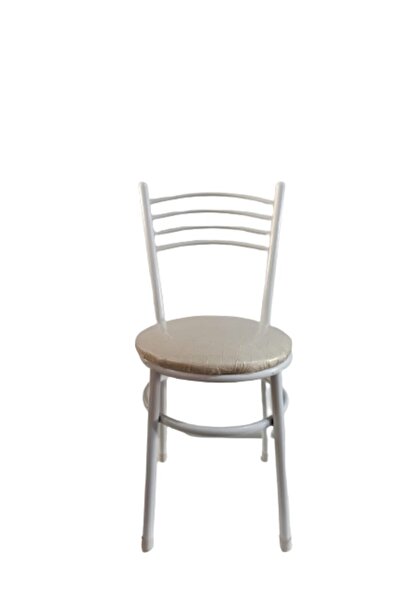 yılmaz masacılık Tatlı 3 Adet Beyaz Mutfak Bahçe Sandalyesi