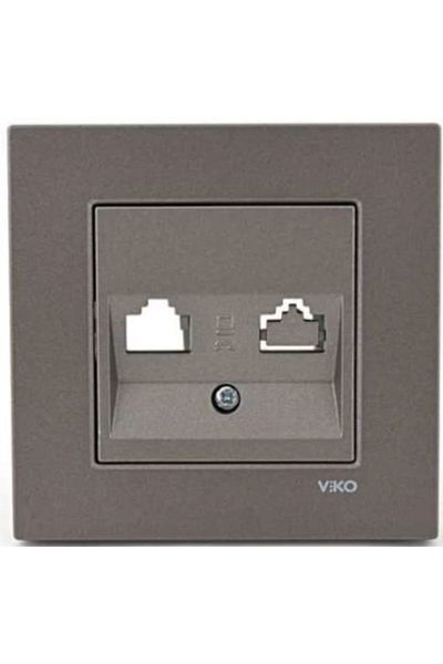 VİKO مقبس بيانات Artline Novella Anthracite بدون إطار جاك