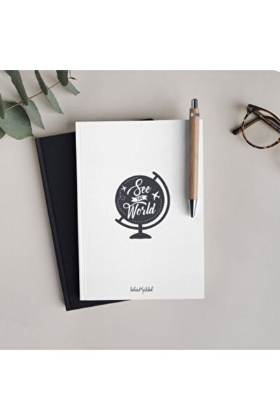 Bikutumutluluk Gift - Unlined Notebook Series - N086 See The World World Glob...