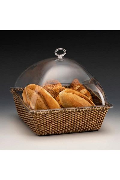 Zicco Rattan Basket, Polycarbonate Covered Fan, 29x29 Cm