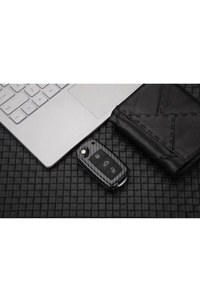 C9 Volkswagen Compatible Carbon Metal Key Case