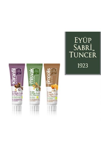 Eyüp Sabri Tuncer Miswak+clove+propolis Toothpaste 75ml Set of 12
