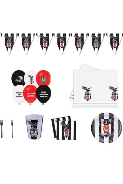 Hayaller Dükkanı Beşiktaş 8 Kişilik Doğum Günü Süsleri Parti Malzemeleri