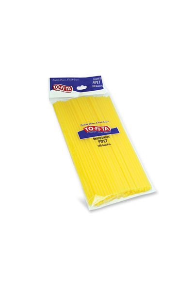TO-Fİ-TA toptanfiyattarifesi Set of 100 Flat Straws