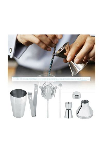 Zicco Professional Shaker Cocktail Set 5 Pieces Stainless Steel Shaker Set