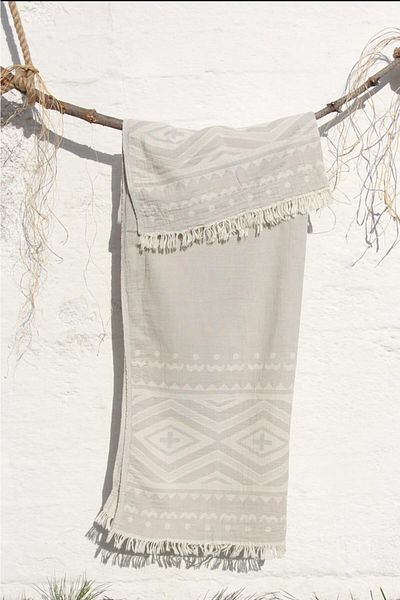 Baveno 100% βαμβάκι 90x180 Peshtemal Πετσέτα θαλάσσης Ethnic Pattern Jacquard