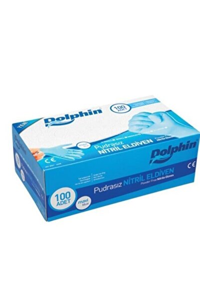 Dolphin Mavi Nitril Eldiven Pudrasız (m)