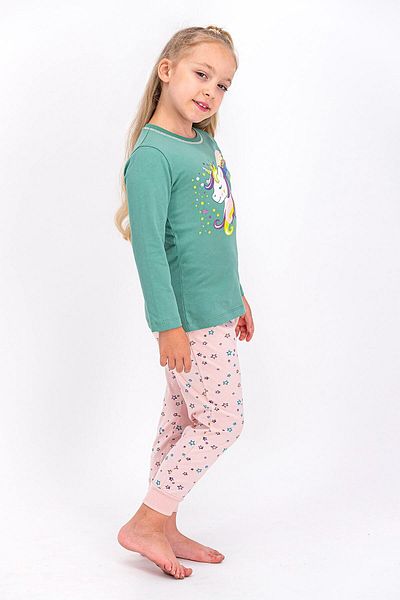 U.S. Polo Assn. Set de pijamale pentru fete cu licență verde