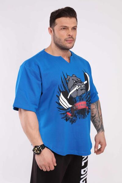 Big Sam Tricou de antrenament supradimensionat, gros, tip cardio rag top 3209