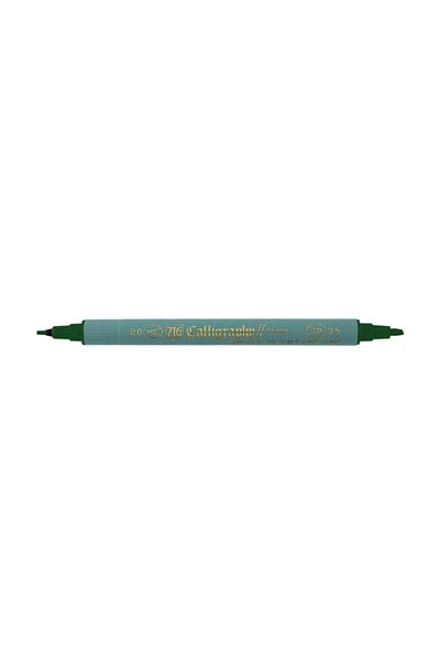 Zig Calligraphy Pen Double Tip 2 mm + 3.5 mm Green