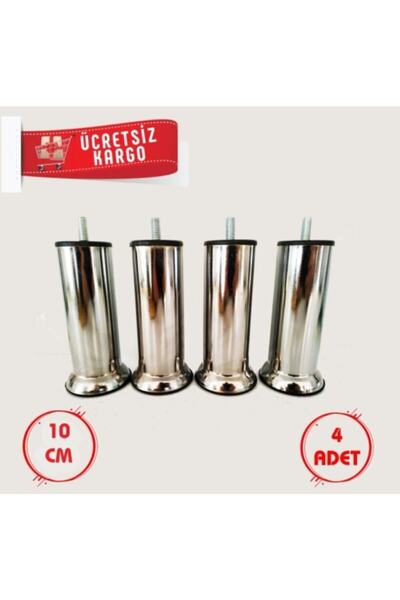 KRGZ HRD Baza Koltuk Kanepe Ayağı Civatalı 10 Cm (4 Adet) M8 Ince Diş