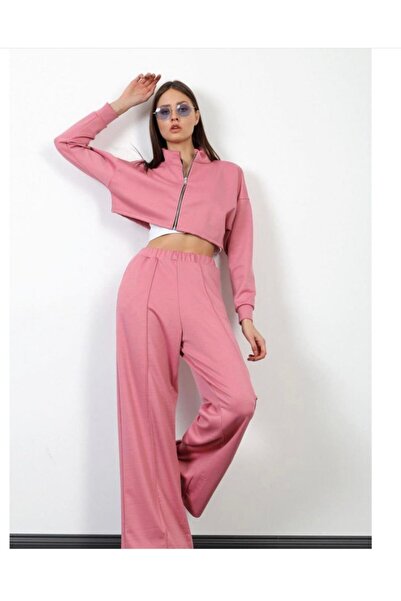 ALYA BUTİK Kadın Pembe Eşofman Takım
