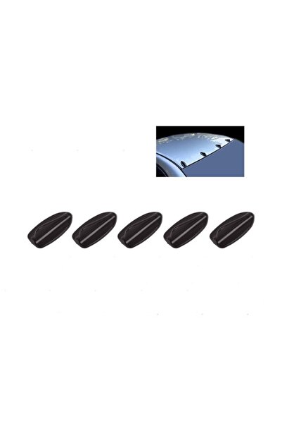 Leader Balık Sırtı Yapıştırma Süs Minik Tepe Anteni ( 5li Set Siyah )