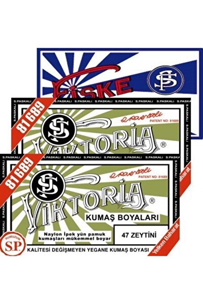 Viktoria Zeytini 2 Paket +Fiske Sabitleme 1 Paket Kumaş Boyası