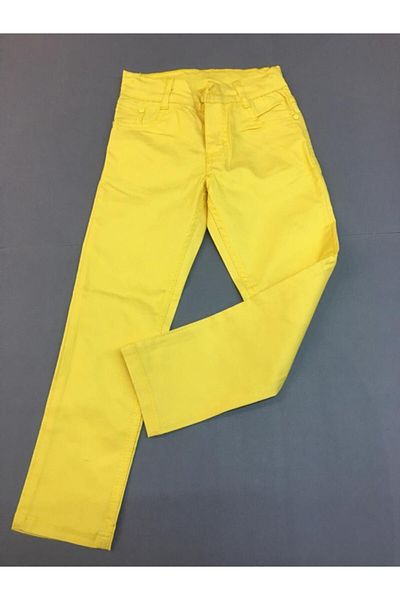 Gökkuşağı Children's Yellow Linen Trousers