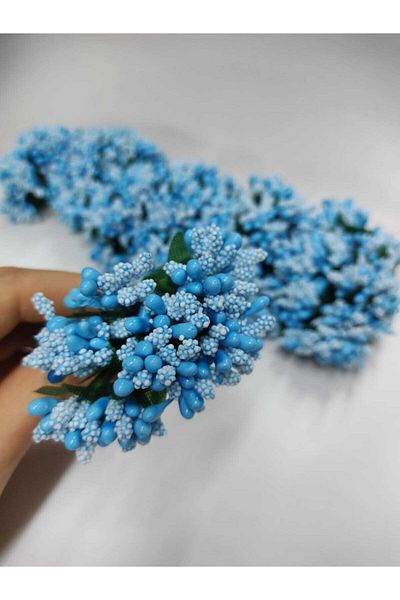 Özcan Ambalaj Cipso Chick Flower, Μπλε – Διακόσμηση τεχνητών λουλουδιών, Στολίδι γραφείου, Φόντο