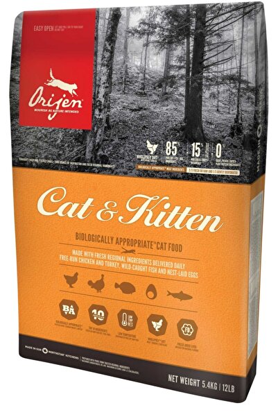 Orijen Kitten Tahılsız Tavuklu Yavru Ve Yetişkin Kedi Maması 5,4 Kg