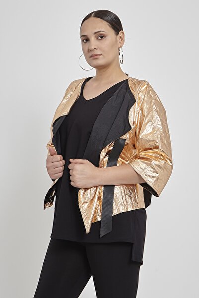 VERDA Women's Copper Black Shiny Jacket