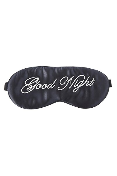 İpekshop Ipek Siyah Goodnight Işlemeli Göz Bandı Uyku Gözlüğü