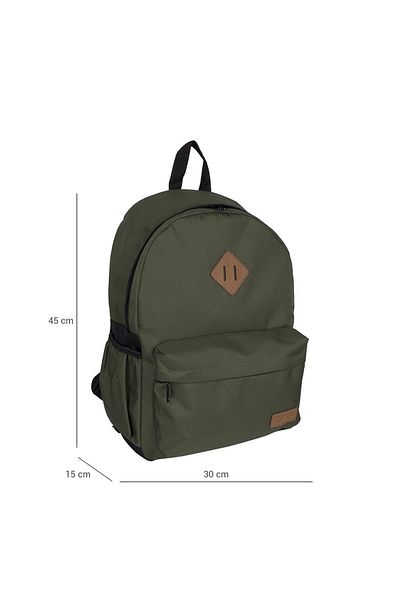 Bagacar Rucsac unisex verde pentru școală zilnică Exaption 130