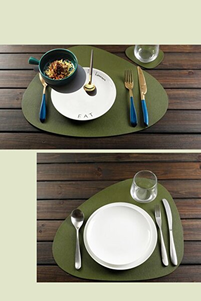 Esafe Home فيلوكس جلد خدمة أمريكية كاكي لشخصين 4 قطع