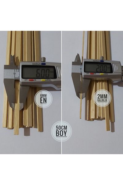 Özdemir Mobilya Ayous Wooden Model Streamer 2mmx6mmx500mm 10 Pieces