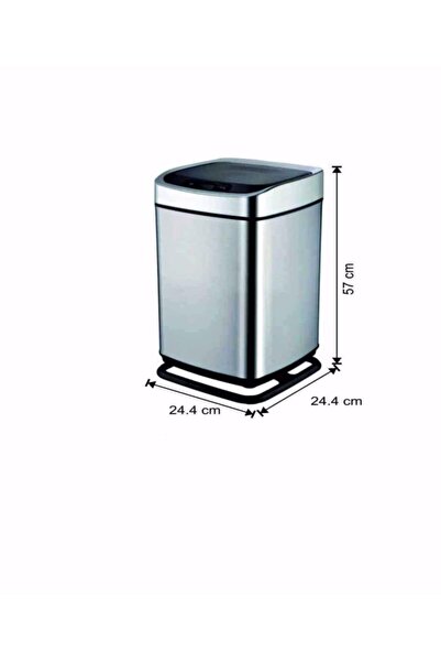Kuğu Temizlik Ürünleri 7016 Paslanmaz Krom Fotoselli Ve Sensörlü Ayaklı Çöp K...