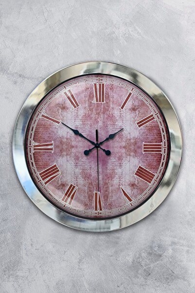 Platin Saat هدية ساعة حائط إيروس معدنية من الكروم مقاس 36 سم