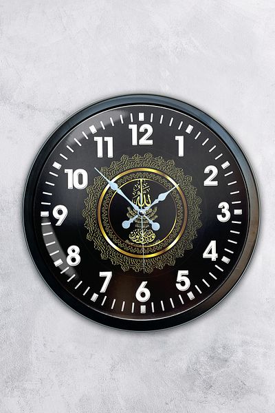 Kasva Concept Cadou 40 Cm Ceas de Perete Metal Negru Verse