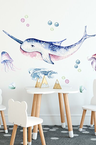 TUGİBU مجموعة ملصقات الحائط الحوت