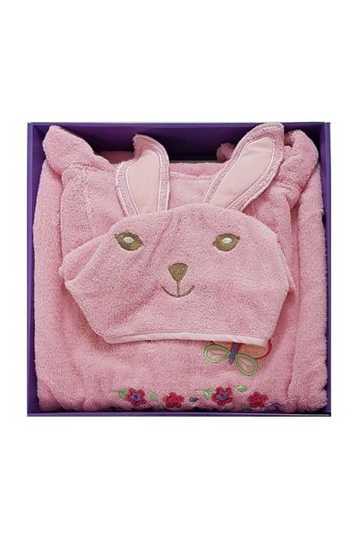 Özdilek Αδειοδοτημένο μπουρνούζι 1-2 ετών Poncho Rabbit Pink