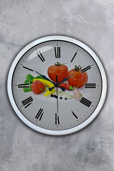 Kasva Concept 40 cm White Metal Kitchen Wall Clock