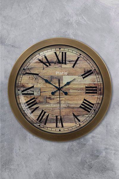 Kasva Concept Gift 36 cm Antique Metal Misaf Wall Clock