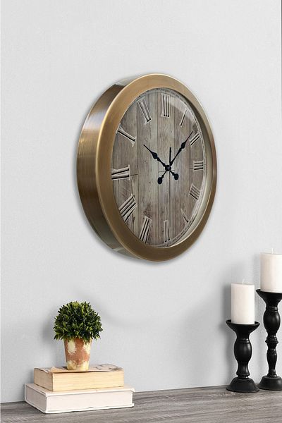 Kasva Concept Gift 36 cm Antique Metal the Wall Wall Clock