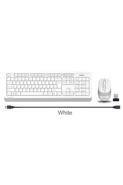 A4 Tech Q Tr 2.4g Multimedia Kablosuz Klavye Mouse Seti Beyaz Fg1010