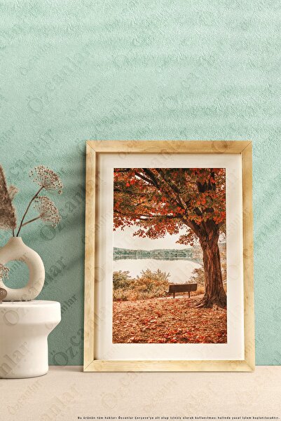 ÖZCANLAR ÇERÇEVE Ahşap Çerçeveli Sonbahar Kış Temalı Tablo Ahşap Çerçeve Ham Ahşap Çerçeve 30x40 50x70 Dekoratif