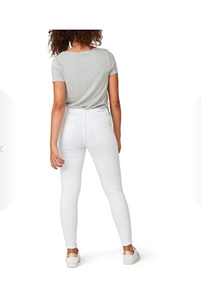 LAMİRAMOOD Skinny Leg High Waist White Jeans Ultra Elasticity