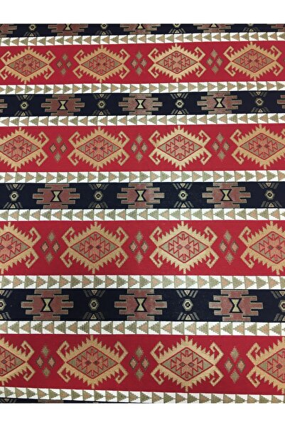 Renk Tekstil Anatolia Etnik Dokuma Kilim Desenli Kumaş