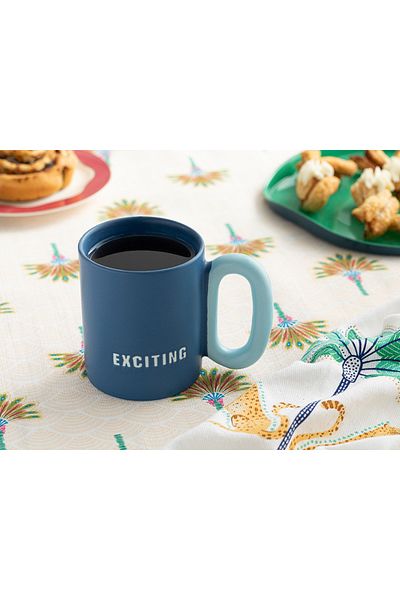 English Home Exciting New Bone China Mug 350 Ml Dark Blue - Light Blue