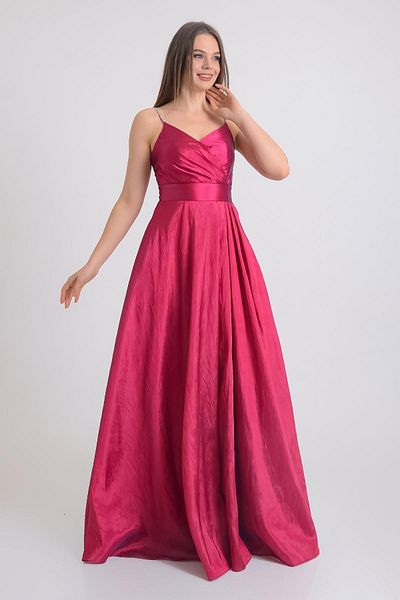 SpringStore Rochie de seara din tafta cu bretele Fujya