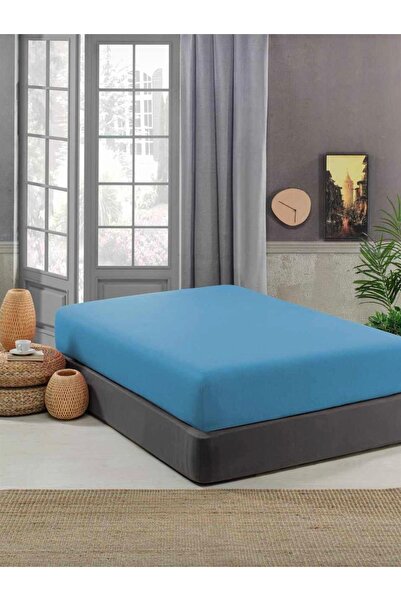 Sheri Home Düz Pamuklu Ütülenebilir Bambu Kumaş Penye Lastikli Çarşaf Betsey0...
