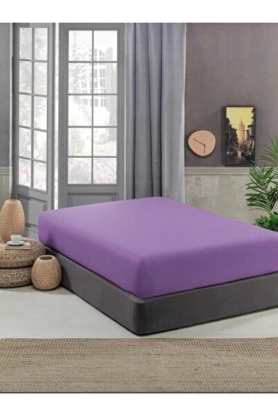 Sheri Home Düz Pamuklu Ütülenebilir Bambu Kumaş Penye Lastikli Çarşaf Betsey0...