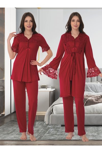 by İGP طقم بيجامة بأكمام قصيرة للنساء من Cherry، موديل 9014