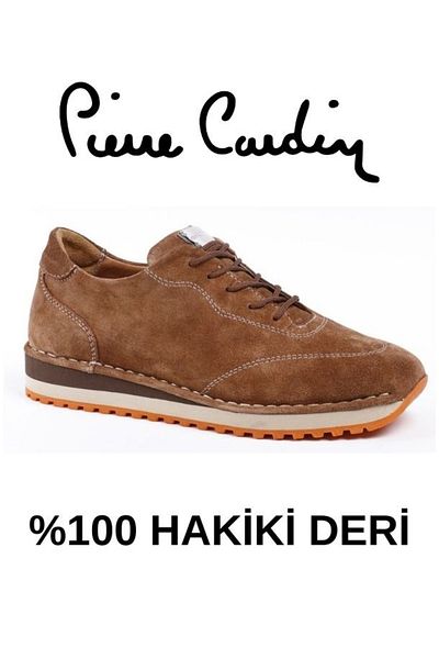 Pierre Cardin Genuine Leather Tan Suede Casual Men's Shoes